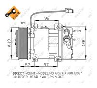 Compresor, aire acondicionado NRF 32120