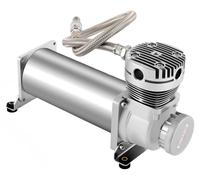 Compresor de aire, 200 PSI, 50 litros. Alto caudal de aire, 12V, color plateado, modelo para la Unión Europea
