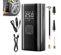 Compresor de Aire | Bomba de Aire Inteligente Portátil - Inflador de Neumáticos sin Cable con Pantalla LED para Coche, Bicicleta, Moto, Hogar, Emergencias, Viaje y Camping