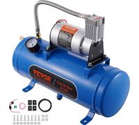 Compresor de aire de 12 V con depósito de 6 litros, kit de compresor de aire para bocinas neumáticas, presión de trabajo de 90-120 psi. Sistema de compresor de aire integrado para bocinas neumáticas,