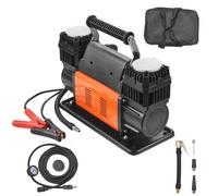 Compresor de aire de alta resistencia VEVOR de 10,6 CFM, inflado rápido en 30 s, inflador de neumáticos portátil de doble cilindro, bomba de aire todoterreno de 12 V y 150 PSI con adaptadores para cam