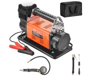 Compresor de aire de alta resistencia VEVOR de 12 V, con kit de inflado de neumáticos con medidor de presión digital, inflador de neumáticos portátil de 7,06 CFM, bomba de aire todoterreno de 150 PSI