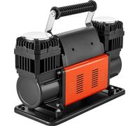 Compresor de aire de doble cilindro, de alta resistencia, inflador de neumáticos portátil de 300 L/min, bomba de aire de 12V y 150 PSI para vehículos todoterreno, con manómetro digital y adaptadores,