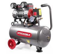 Compresor de aire HYCHIKA (silencioso, 8 bar, 24L, 230V-240V, sin aceite). Compresor de aire