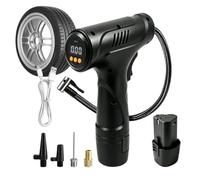 Compresor de aire portátil inalámbrico recargable con luces LED de presión | Bomba de aire para coche, inflador de neumáticos portátil para bicicleta, motocicleta, pelota, auto, camión, SUV, RV, sedán