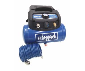 Compresor De Aire Scheppach HC06 Con Manguera 6L 9,7kg Sin Aceite