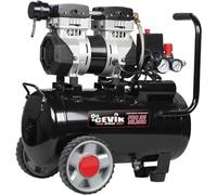 – Compresor de aire silencioso – 59 dB – 25 litros – 1,5 CV – máx. 8 bar – 150 litros/min – sin aceite – dos salidas de aire – compacto y portátil – compresor de aire y pintura