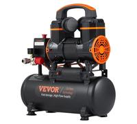 Compresor de aire silencioso VEVOR, 2800 U/min, compresor de baja sonoridad, 70 dB, compresor sin aceite, depósito de 8 litros, presión de 6-8 bares, 900 W (1,2 CV), 3,5 MPa. Ideal para inflar neumáti