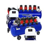 Compresor De Aire Sin Aceite KRAFT DELE 120L 4 Cilindros 7kW 230V 8bar 910L/min