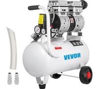 Compresor de aire VEVOR, de 5,5 galones, compresor de aire ultrasilencioso y sin aceite, depósito de 25 litros, compresor de aire silencioso, 750 W, compresor sin aceite, de bajo nivel de ruido