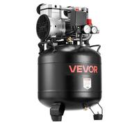 Compresor de aire VEVOR de 50 litros, 1,5 kW, 113 litros/min a 6,2 bar, presión máxima de 8 bar. Tanque de compresor de aire sin aceite, portátil con ruedas, ideal para reparación de automóviles, infl
