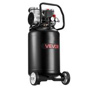 Compresor de aire VEVOR de 50 litros, 1,5 kW, 113 litros/min a 6,2 bar, presión máxima de 8 bar. Tanque de compresor de aire sin aceite, portátil con ruedas, ideal para reparación de automóviles, infl