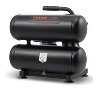 Compresor de aire VEVOR, tanque de acero de 4,6 galones, compresor de aire sin aceite de 1 HP, 2,0 CFM a 90 PSI y presión máxima de 120 PSI, compresor portátil ultrasilencioso de 80 dB, para reparació