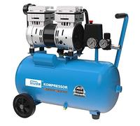 Compresor Güde Airpower: sin aceite, silencioso, 8 bar, depósito de 24 l con control de presión