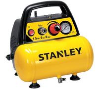 Compresor horizontal Stanley, coaxial, de 6 litros, 1,5 HP, con manguera y boquilla
