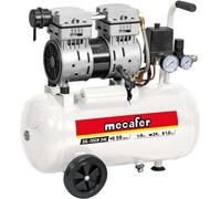 Compresor Mecafer Leiser, depósito de 24 litros, 1 CV, 8 bares, 150 litros/minuto, 750W, funcionamiento silencioso