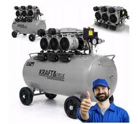 Compresor Silencioso Sin Aceite Compresor De Aire 100L 3×1500W 230V 8 Bar