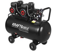 Compresor Sin Aceite 100L 2x2200W 585L/min 8bar Para Taller Aire Acondicionado