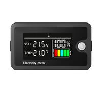 Comprobador de batería DC8-100V con pantalla LED, monitor de plomo y ácido de litio para niveles de carga de motocicleta/coche e indicadores de capacidad de batería