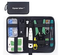Comprobador de Cable de Red RJ45 Network Tool Kits 13 en 1 Red Profesional Mantenimiento, Kit de Herramientas para Electricista de Mantenimiento de Red con Pelacables