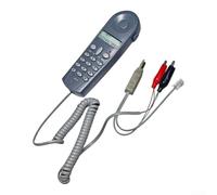 Comprobador de cable telefónico con identificador de llamadas, FSK para detección de fallos de línea para reparación de línea fija, ABS gris con botones de remarcación
