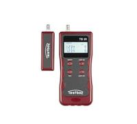 Comprobador de cableado de red Testboy 29 (con pantalla LC clara, puede comprobar los formatos de cable en busca de interrupciones, confusiones o cortocircuitos; práctico y fácil de usar), rojo/negro