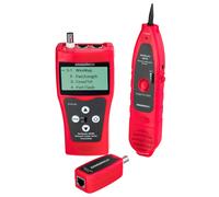 Comprobador de cables de red Ermenrich NetGeeks NP30 Rojo 23x13x8 cm.