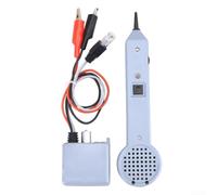 Comprobador de cables para red y cable telefónico, comprobador de cables | Para búsqueda de línea y diagnóstico de interrupciones, verificación de continuidad, gris