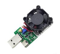 Comprobador de carga electrónico DC 3,7 V a 13 V con conector para descarga de batería prueba de capacidad ajustable 0,15 A a 3 A corriente constante disipador de calor ventilador 18 W (18 W)