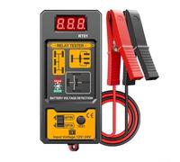 Comprobador de relé de coche de 12 V/24 V. Pantalla LCD con retroiluminación digital, prueba relés de 4/5 pines, compatible con baterías de plomo-ácido/AGM/litio adecuadas para coches, camiones