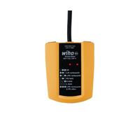 Wiha Comprobador de tomas de corriente SB 255-61 – 230 V AC, CAT II, incluye 2x pilas AAA