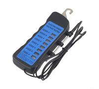 Comprobador electrónico de tensión de valla de 12000 V con 8 indicadores de neón, carcasa de ABS resistente a la intemperie para vallas eléctricas de pasto, medidor de tensión para alambre y cuerda en