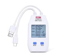 Uni-T Comprobador USB UT658DUAL - Multímetro de voltaje y corriente con almacenamiento de datos
