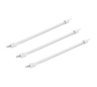 COMPUKAS 3 Piezas Tubo de Cuarzo Infrarrojo, Tubo de Calentamiento Eléctrico de 26cm, Blanco, Repuesto para Calentador Portátil, para Espacios Pequeños y Dormitorios, Cuarzo y Cerámica