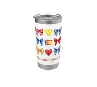 Comunidad Valenciana Coquette Bow Girls Vaso térmico de acero inoxidable de doble pared