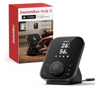 Concentrador domótico inteligente SwitchBot Hub 3 comp. Matter. Mando a distancia IR y Bluetooth, funciona como termómetro e higrómetro Wi-Fi. Compatible con Alexa, Apple HomeKit, Google Home e IFTTT.
