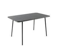 CONCEPTO DE FÁBRICA | Mesa de jardín BERGAME 6 plazas 120 cm Acero Gris | Mesa de comedor grande al aire libre | Muebles Jardín Terraza Piscina | Resistencia Sol & Temperies | Premium Design Amigable