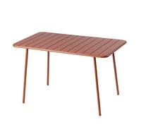 CONCEPTO FÁBRICA | Mesa de jardín BERGAME 6 plazas 120 cm Acero Terracota | Mesa de comedor grande al aire libre | Muebles Jardín Terraza Piscina | Resistencia Sol & Intemperie | Premium Design