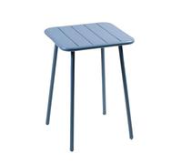 CONCEPTO FÁBRICA | Mesa de jardín BERGAME de 2 plazas de acero azul | Mesa de comedor grande exterior | Muebles de jardín terraza piscina | 50 cm | Resistencia al sol y al clima | Premium Design