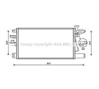 Condensador, aire acondicionado HIGHWAY AUTOMOTIVE SC5034 AVA