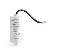 Condensador de motor monofásico 425 V/450 V/475 V - Condensador permanente con cable - Compatible con bomba piscina, lavadora de alta presión Kärcher, puerta de garaje y portal, compresor (20 μF / 20