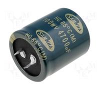 Condensador electrolitico 4700uf 100vdc medidas 35x40mm 2pin
