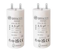 Condensadores 3,5 uF para reparación de persianas enrollables SOMFY, SIMU. Condensador cilíndrico de 2 terminales Faston 2,8 especial reemplazo para motor 8Nm a 10Nm de persiana.