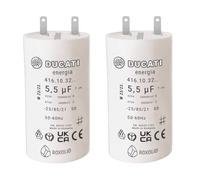 Condensadores de 5,5 uF para reparación de persianas enrollables SOMFY, SIMU. Condensador de Arranque Cilíndrico de 2 terminales Faston 2,8 especial reemplazo para motor 20Nm de persiana.