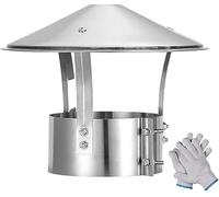 Conducto de chimenea acero inoxidable, tapa a prueba viento, sombrero protector contra la lluvia for insectos y pájaros terminales(100mm/4inch)