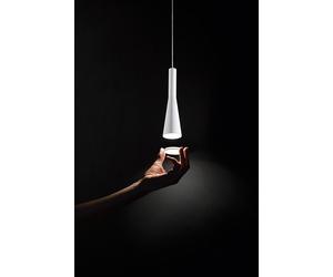 CONE: Lámpara colgante LED blanca de 7W y 3000K, marca Perenz
