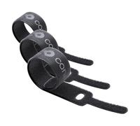 conecto, 5 piezas bridas reutilizables, bridas con velcro, bridas con velcro para organizacion de cables, juego de 5 bridas, negro (Paquete de 3)