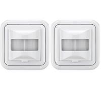 conecto Detector de Movimiento de Pared por Infrarrojos, ángulo de detección de 160°, Montaje Empotrado en Pared, IP20, Blanco (Paquete de 2)