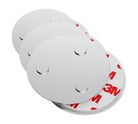 conecto, Soporte magnético, Accesorio magnético, de Uso Universal, magnético y con Taladro, Adecuado para detectores de Humo, 60 mm, Juego de 2 (Paquete de 3)
