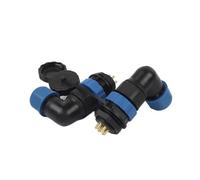 Conector a prueba de agua SP20 IP68, codo de 90 grados, tuerca, Panel de enchufe, ángulo macho y hembra, conectores de Cable de aviación(SPW20-3L)